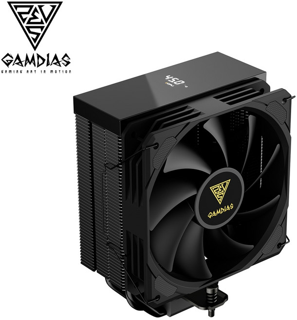 GAMDIAS BOREAS M2-51D 散熱器 高效靜音CPU散熱器，多平台兼容，電腦零件散熱首選, 黑色, 1個
