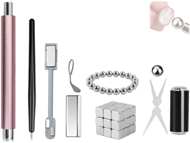 네일 캣아이 자석 10개 세트 신형 멀티기능 네일 툴, 1세트, 네일 자석 10개