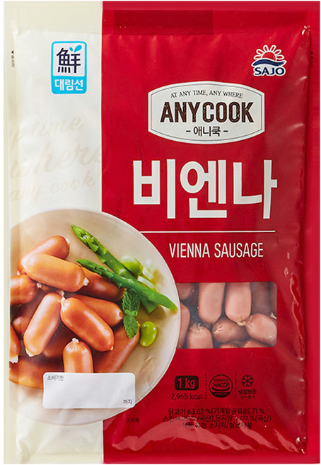 대림 애니쿡 비엔나 1kg, 1개