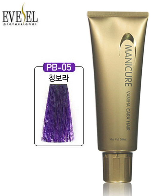 베니하카라 젤타입 컬러 헤어 매니큐어 청보라 240ml 바이올렛 보라색 정품, 1개