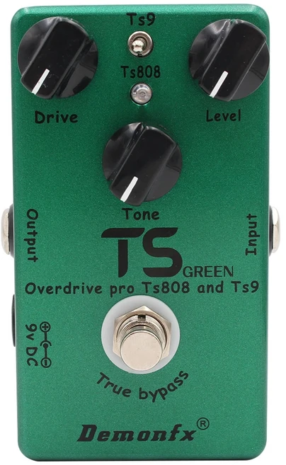 Demonfx 기타 이펙트 페달 에코 퍼즈 디스토션 오버드라이브 컴프레서 코러스 부스트 프리앰프, 13 TS GREEN