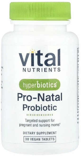 바이탈뉴트리언트 하이퍼바이오틱스 Hyperbiotics 프로 나탈 프로바이오틱 정제 30정, Vital Nutrients, Hyperbiotics, 1개 - 쿠팡