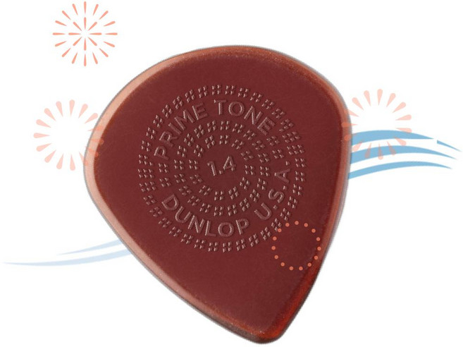 JIM DUNLOP 짐 던롭 통기타 피크 프라임톤 재즈 III 그립 1.4mm 기타 12개 24518140012 VT, 12 Pack, 1.4mm | Grip