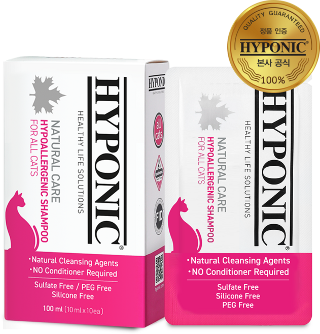 하이포닉 모든 고양이용 샴푸 베이비파우더향, 1개, 100ml