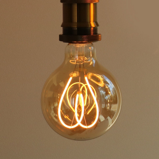 빛나라닷컴 LED에디슨전구 빈티지 엔틱 전구 인테리어 조명 특이한 디자인 하트전구, C08-G95 COB하트전구 3W, 1개