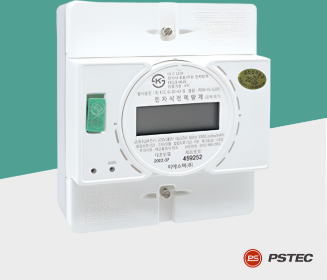 피에스텍 회전형 전기계량기 3상4선 40A 적산전력계 전자식 디지털 계량기 전력량계, 1