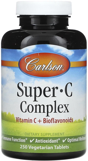 Carlson 슈퍼 C 복합체 베지 정제 250정, 1개 - 쿠팡