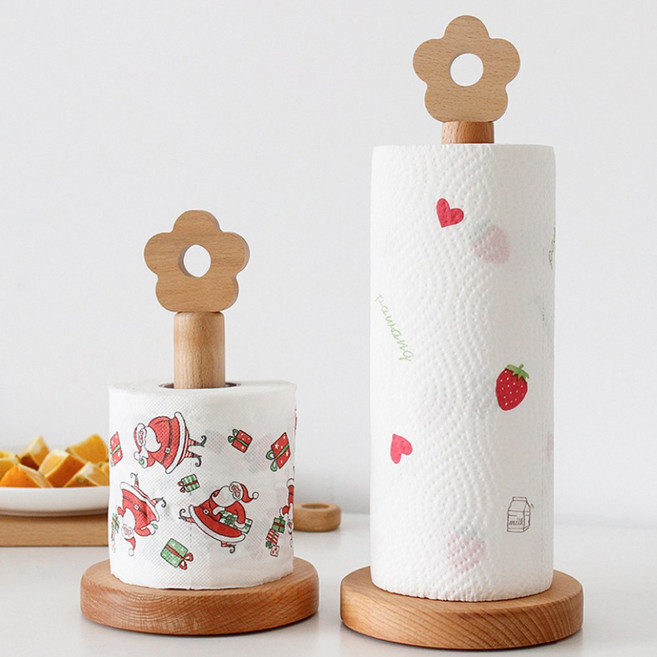 LAT 우드 키친타올거치대 휴지거치대, 두루마리휴지거치대, 1개