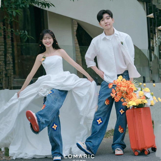 미소샵 웨딩촬영커플룩 커플룩 캐주얼웨딩