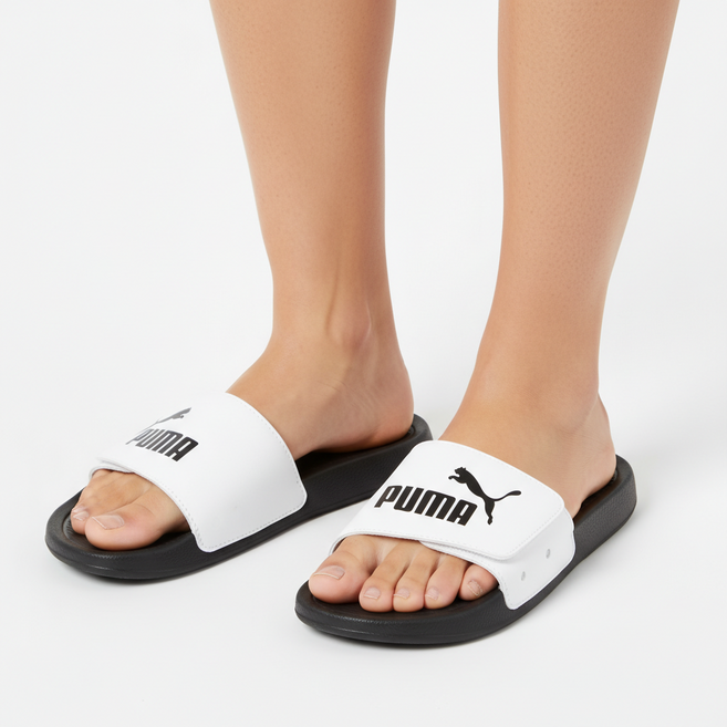 *순수의꿈* 푸마 PUMA 로얄캣 컴포트 2 에센셜 화이트: 남성 여성 공용 사무실 스포츠 슬리퍼