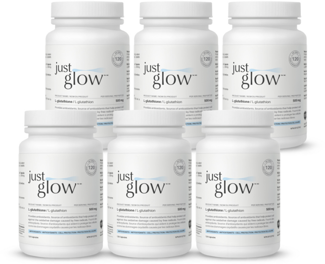 저스트글로우 퓨어 L-글루타치온 500mg, 6개, 120정