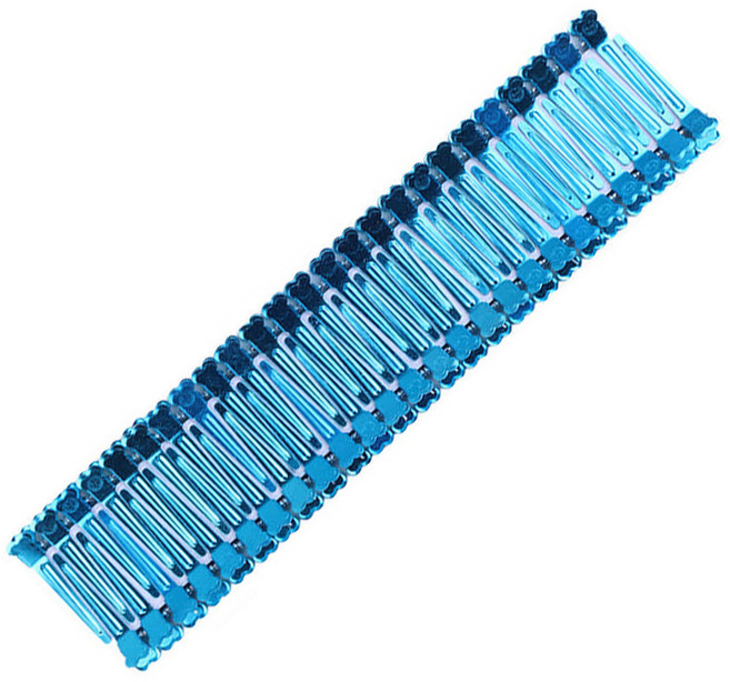 다주자 핀컬핀 색상선택 미용실용 헤어 고정 클립 미용실집게핀 커트핀셋 앞머리, 파랑, 1개