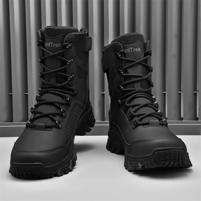 AntTrek 戶外越野高幫登山靴, 黑色8661, 40