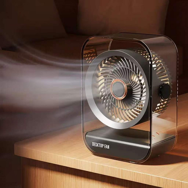 마르도 무선 탁상용 저소음 휴대용 미니 선풍기, 블랙, FA7