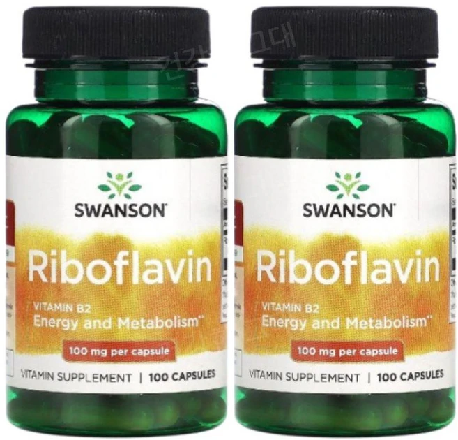 Swanson 리보플라빈 100mg Riboflavin, 2개, 100정 - 쿠팡