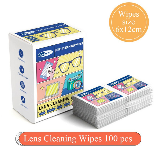 루세아랩 일회용 안경닦이 1회용 렌즈 크리너 안경 클리너, 1개, 100매입