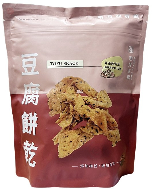 明月豆腐 豆腐餅乾 梅粉口味 甜鹹美味, 150g, 1包