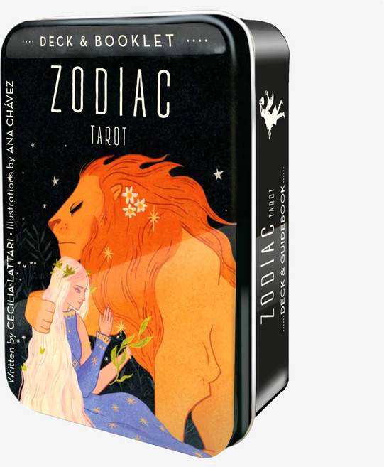 정품 조디악 틴케이스 타로카드 작은사이즈 주머니제공 Zodic Tin Tarot, 1개