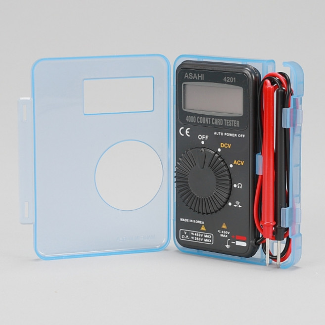 아사히 ASAHI 4201 하드케이스 국산 포켓 테스터기(전압 저항 도통 측정), 1개