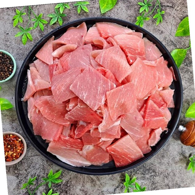 VGD 국내산 돼지 뒷다리 후지 3mm 제육용 500g 불고기 볶음 구이, 1개