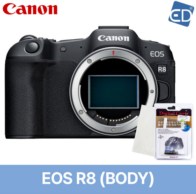 [캐논 정품] EOS R8 미러리스 카메라 (BODY)+액정필름+포켓융/ED, 01 EOS R8 /풀바디