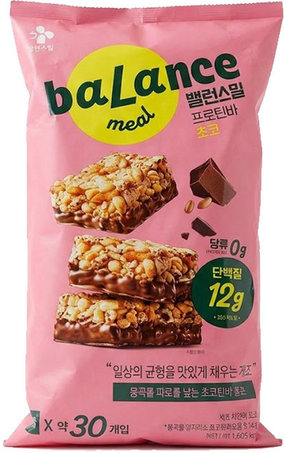CJ 밸런스밀 프로틴바 14g X 30개입 420g, 1개