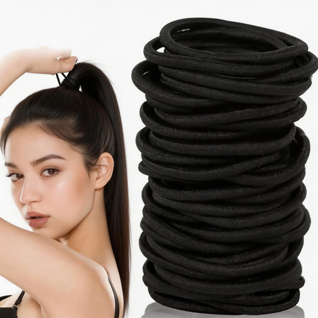 블룸써니 짱짱한 고탄력 대용량 머리고무줄 머리끈 50p