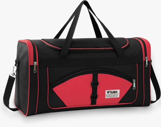 핫쏘잇 다중포켓 빅사이즈 대용량 더플백, 레드, 1개