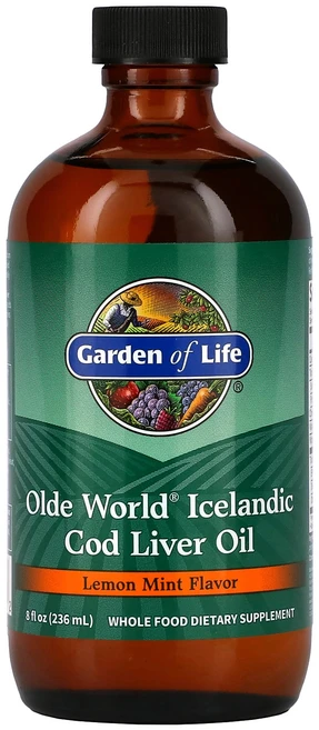 Garden of Life 올드 월드 아이슬란드산 대구 간유 레몬 민트 1g 236ml(8fl oz), 236ml, 1개 - 쿠팡