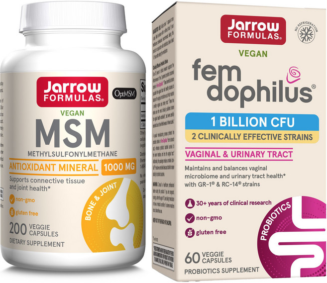 재로우 우먼 펨-도필러스 유산균 10억 베지테리안 캡슐, 유산균 60개입 + MSM 200개입, 1개, 60정