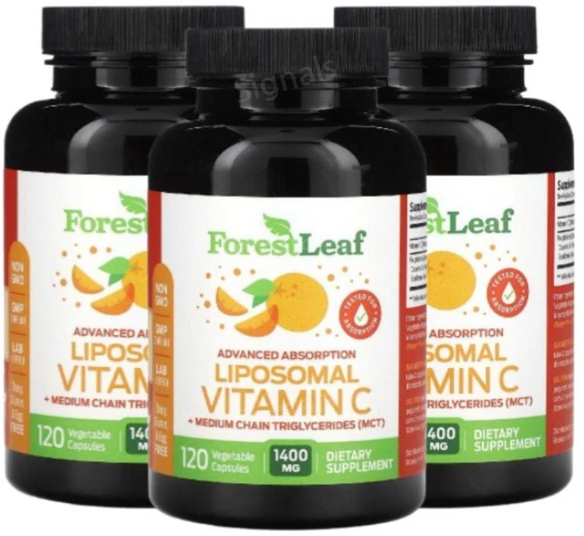 포레스트리프 리포조말 리포좀 비타민씨 C 1400mg 120캡슐 3개 코코넛오일 MCT, 120정 - 쿠팡