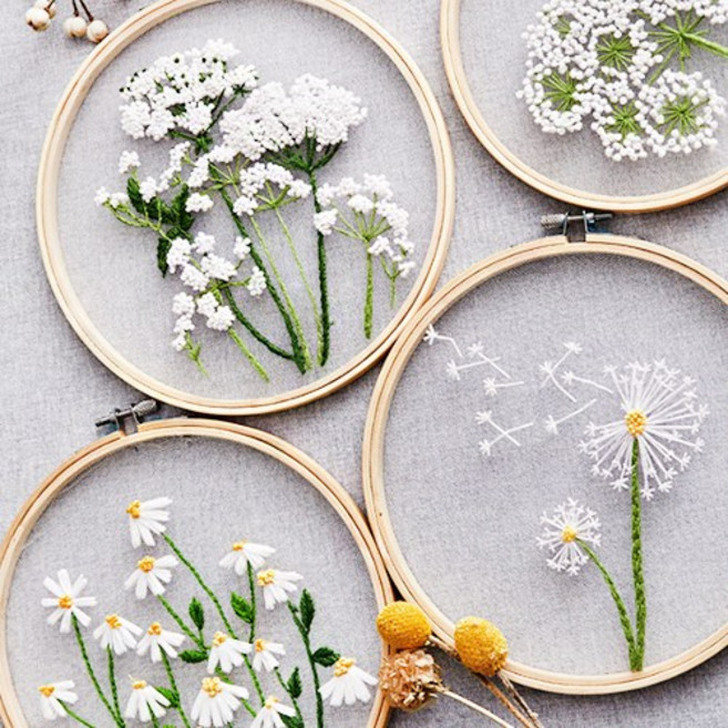 프랑스자수패키지플라워 레진 공예 및 미니어처 겸용, #A