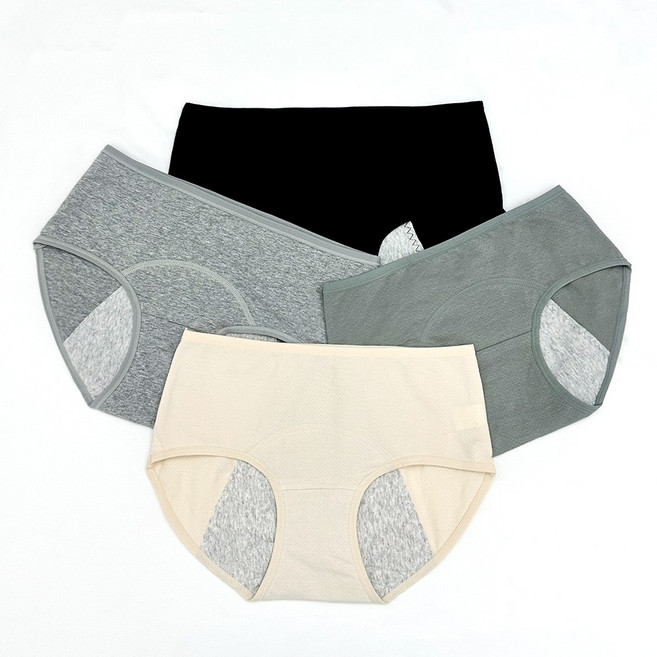 라이프그래피 여성면팬티 위생 순면100 생리팬티 4개입