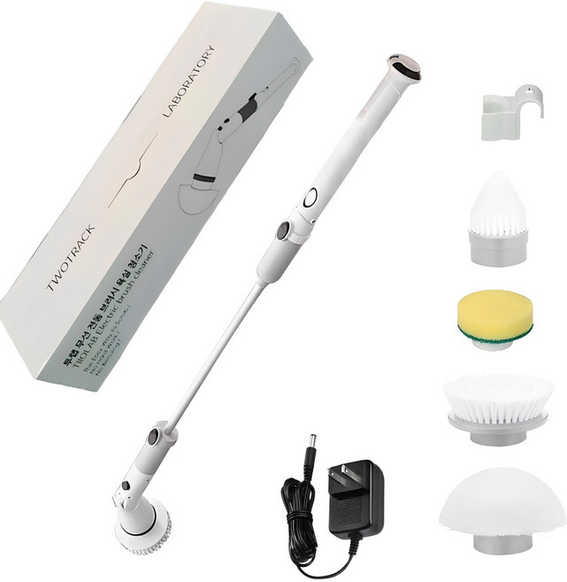 투랩 4WAY 무선 욕실 청소기, 화이트, TL19