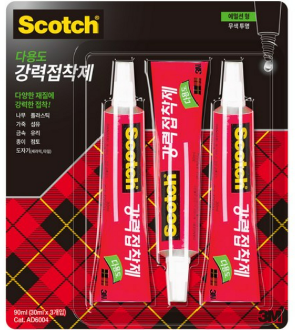 3M 스카치 다용도 강력접착제 에멀젼형 멀티팩, 4개