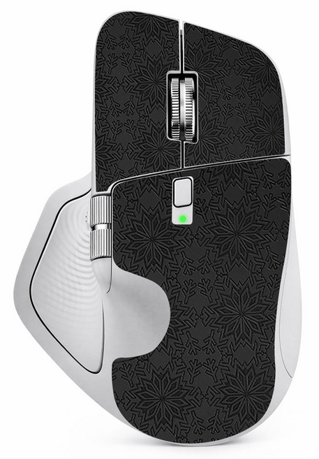 로지텍 MX Master 4 호환 하프스킨 마우스 그립 스티커, 블랙, 다크스노우