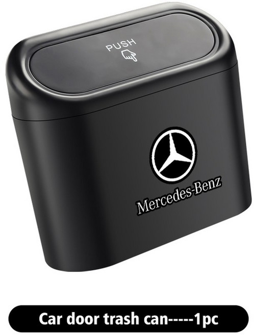 메르세데스 벤츠 W202 W212 W126 W140 W168 W177 CLS GLE GLC GLS CLA용 자동차 인테리어 보관 케이스 쓰레기통 쓰레기통, black-1PCS