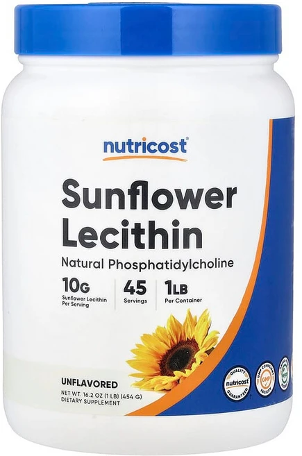 뉴트리코스트 Nutricost 해바라기 레시틴 무맛 454g16.2oz127719원산지:기타, 454g, 1개 - 쿠팡