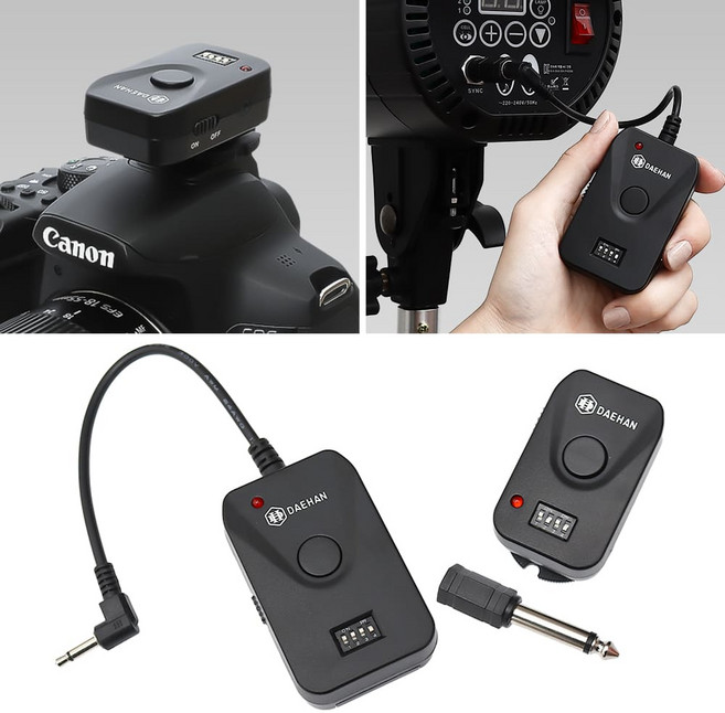 카메라 무선 동조기 사진 촬영 스튜디오 장비 카메라 조명 악세서리, 1개