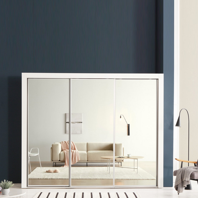 빅로드가구 키높이 헤이즈 슬라이딩 9자 장롱세트, 05) 올은경