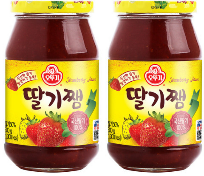 오뚜기 딸기쨈, 2개, 500g