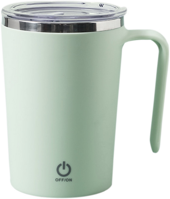 투데이리빙 전동 쉐이커 머그컵 충전식 자동 회전 쉐이크 텀블러 회오리 프로틴 믹서 스텐 커피 쉐이크컵, R99957G(그린, 370ml, 1개