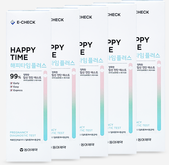 동아제약 임신테스트기 해피타임플러스 임신진단키트, 5개