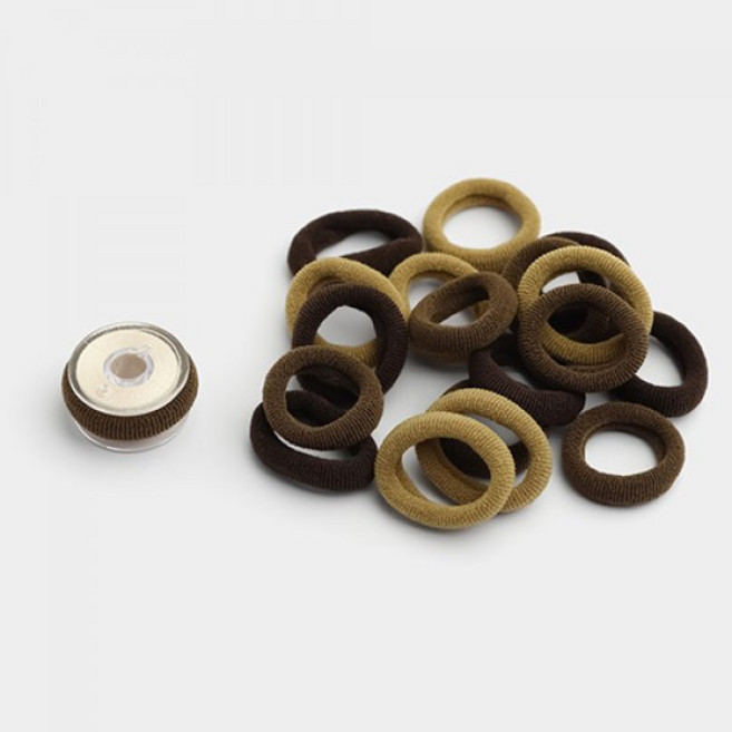 패션스타트 컬러 링 보빈 클램프 브라운 20개입, 1개