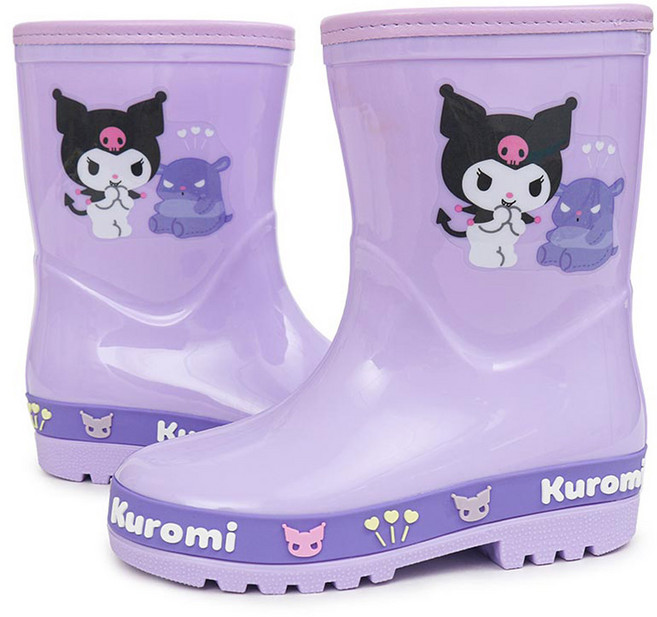 쿠로미 산리오 레인부츠 여자아이 장화 유아 아동 어린이 키즈 초등학생 여아 캐릭터 갯벌 체험 신발 슈가