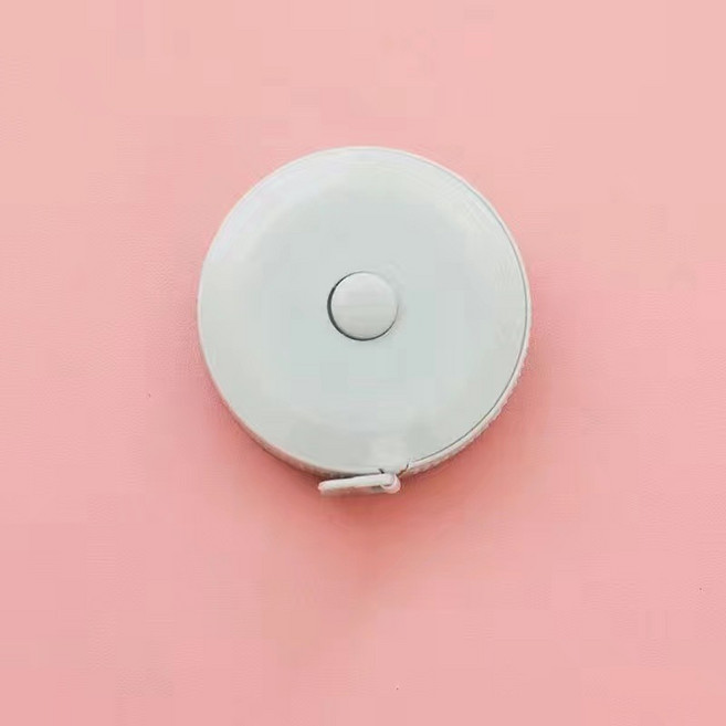 馬卡龍迷你捲尺 自動緊縮伸縮皮尺 測量衣物腰圍, 北歐藍色1個, 1個