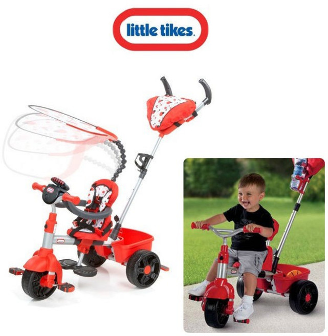 리틀타익스 4 IN 1 모비트라이크 레드 (유아용 다기능자전거), 1개, 상세페이지 참조