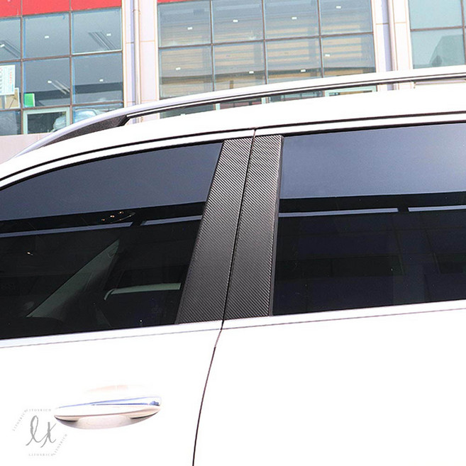 비브랜드 B필러 카본 맞춤 데칼 스티커 보호필름 벤츠 GLC 쿠페 C253 호환제품, 유광블루카본