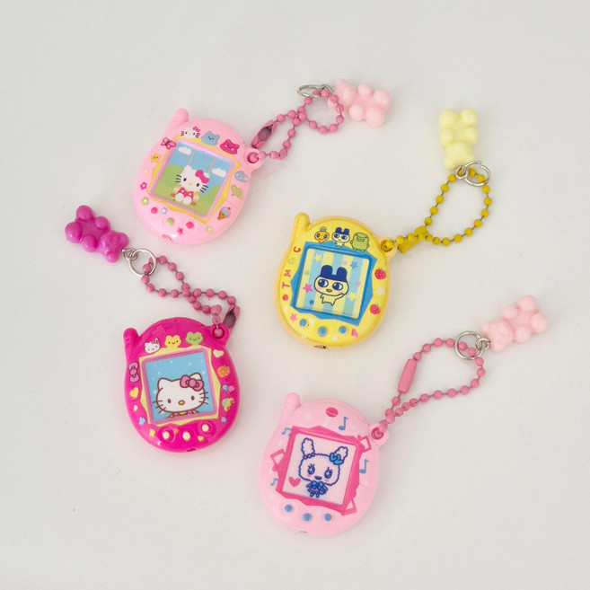 [뚱치네문방구] 귀여운 다마고치 키티 다마고치 키링 고리, 1, 1개