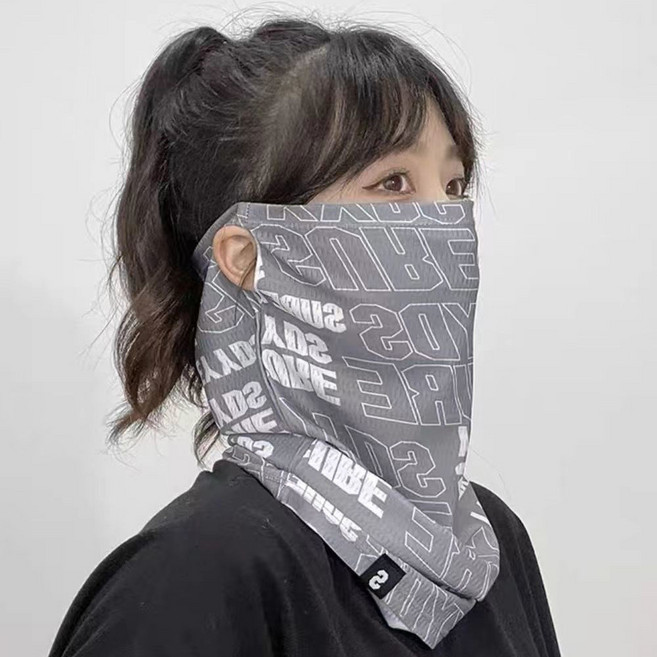 1+4 아이스핏 자외선차단 쿨 넥워머 마스크 머플러 바라클라바, 그레이, 5개